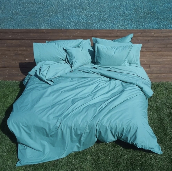 Riley Home Percale Queen Sheets & King Pillowcases - Picture 1 of 9